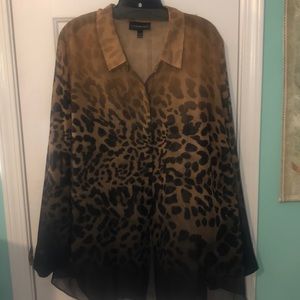 Animal print Lane Bryant blouse